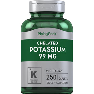 Chelated Potassium (Gluconate), 99 mg, 250 Vegetarian Caplets