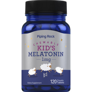 Melatonina masticable para niños 1 mg 120 Tabletas masticables     