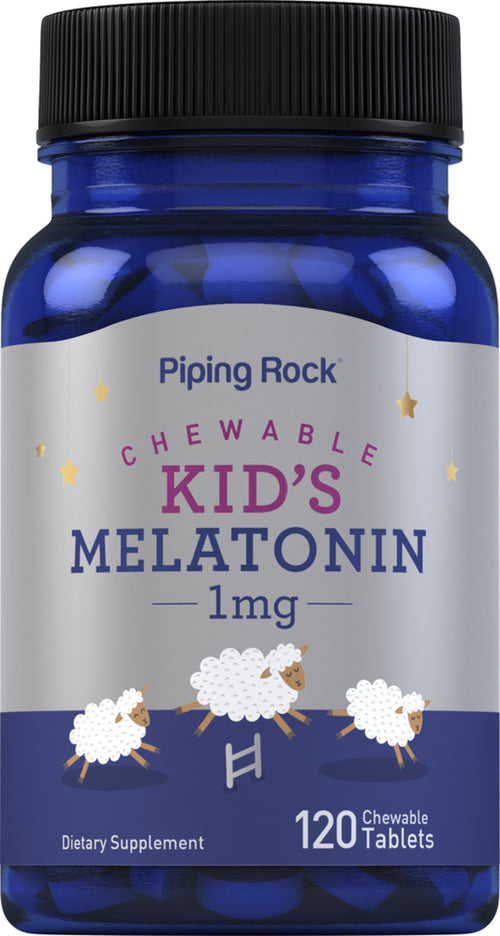 Melatonina Mastigável Infantil 1 mg 120 Comprimidos mastigáveis     