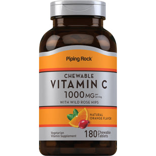 C-vitamin 500 mg- tyggetabletter  1000 mg (per dose) 180 Tabletter som kan tygges     