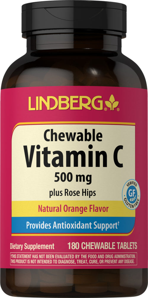 Vitamine C à Mâcher 500mg (orange naturelle),  500 mg 180 Comprimés à croquer