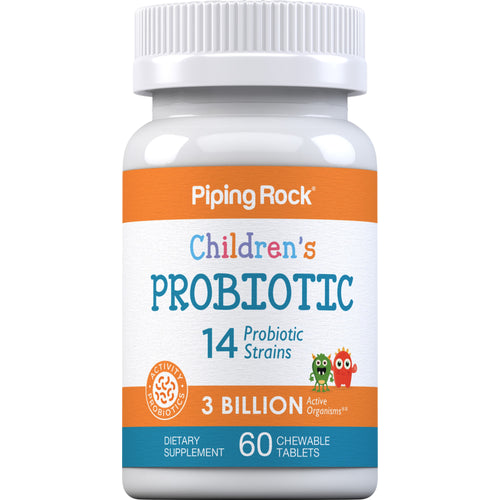 Probiotyk dla dzieci zawierający 14 szczepów i 3 miliardy mikroorganizmów (naturalny, jagoda) 60 Tabletki do żucia       