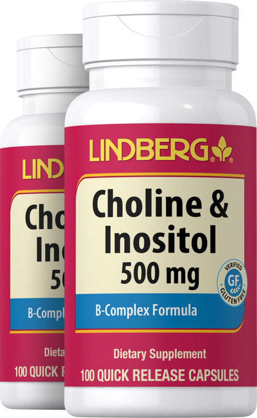 Choline & Inositol 500 mg, 100 Quick Release Capsules, 2  Bottles