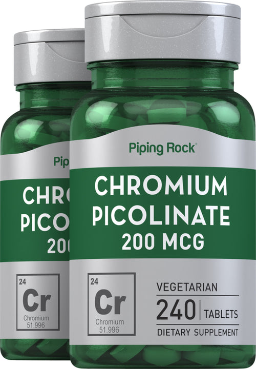 Chromium Picolinate, 200 mcg, 240 Tablets, 2  Bottles