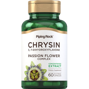 Ekstrakt av chrysin (pasjonsblomst-ekstrakt) 500 mg 60 Hurtigvirkende kapsler     