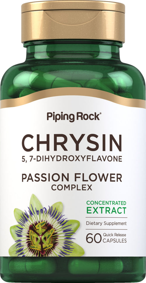 Ekstrakt af chrysin (Passionsblomst-ekstrakt) 500 mg 60 Kapsler for hurtig frigivelse     