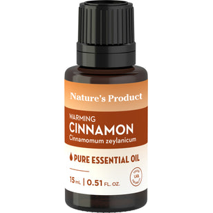 Cinnamon Pure Essential Oil, 1/2 fl oz (15 mL) Dropper Bottle