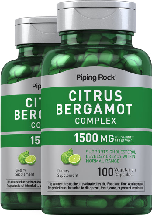 Complex de bergamotă citrice 1500 mg (per porție) 100 Capsule vegetariene ,2 Sticle   