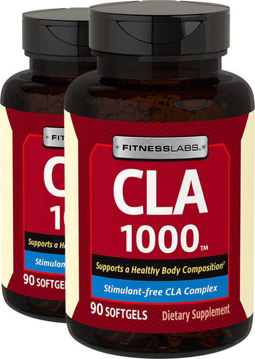 CLA,  1000 mg 90 Capsules 2 Bouteilles