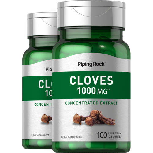 Cloves, 1000 mg, 100 Quick Release Capsules, 2  Bottles