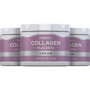 Collagen & Placenta Cream, 4 oz (113 g) Jar, 3  Jars