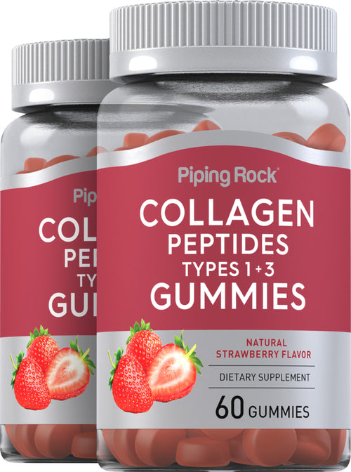 Kollagen Typ 1 & 3 Gummies (Jordgubb) 60 Gummin 2 Flaskor     