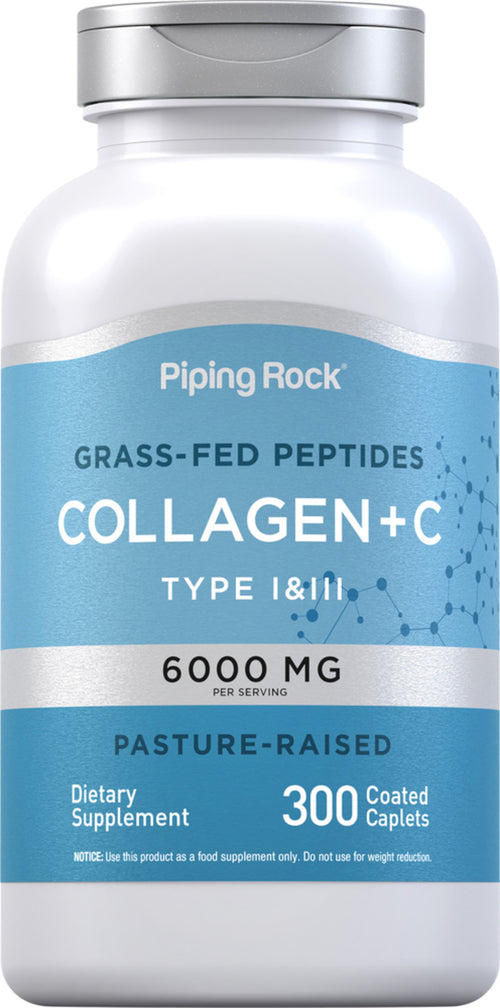Collagen Type I & III, 6000 mg (per serving), 300 Coated Caplets