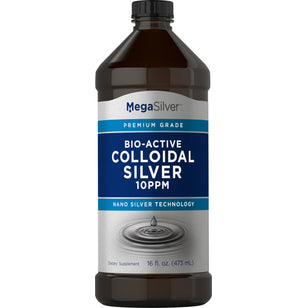 Colloidal Silver Liquid 10 ppm, 16 oz (473 mL) Bottle