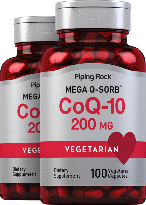 CoQ10, 200 mg, 100 Vegetarian Capsules, 2  Bottles