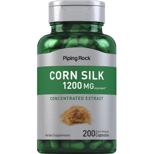 Corn Silk, 1200 mg, 200 Quick Release Capsules Bottle