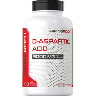 Ácido D-aspártico 3000 mg (por porción) 180 Cápsulas de liberación rápida     