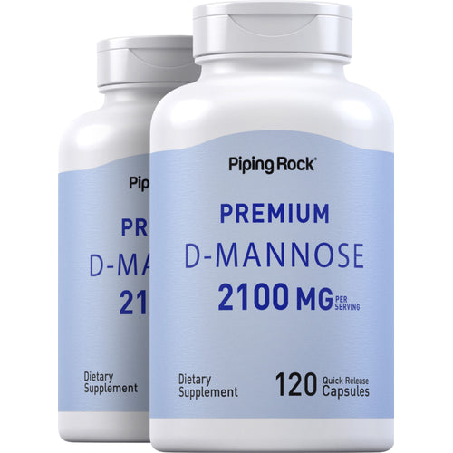 D-Mannose, 2100 mg (per serving), 120 Quick Release Capsules, 2  Bottles