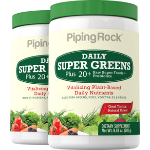 Daily Super Greens Powder, 9.88 oz (280 g) Bottle, 2  Bottles