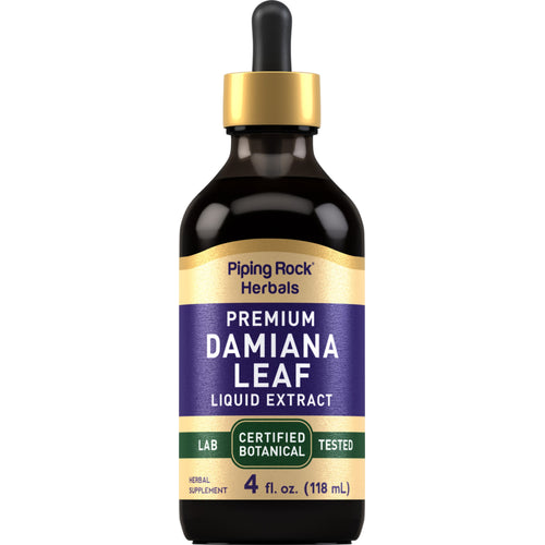 Damiana Leaf Liquid Extract Alcohol Free, 4 fl oz (118 mL) Dropper Bottle