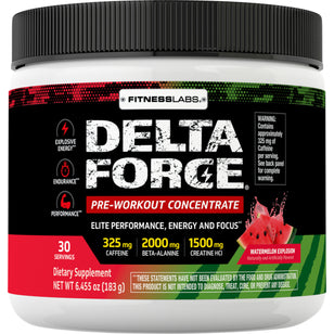 Delta Force Pre-Workout Concentrate Powder (Watermelon Explosion), 6.45 oz (183 g) Bottle