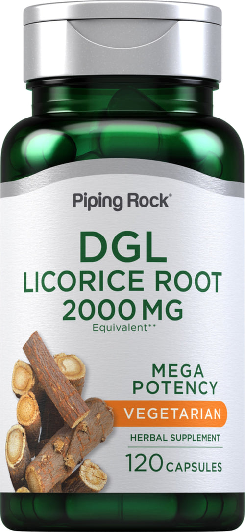 DGL Süßholzwurzel Mega Potency (Deglycyrrhizinated),  2000 mg 120 Kapseln