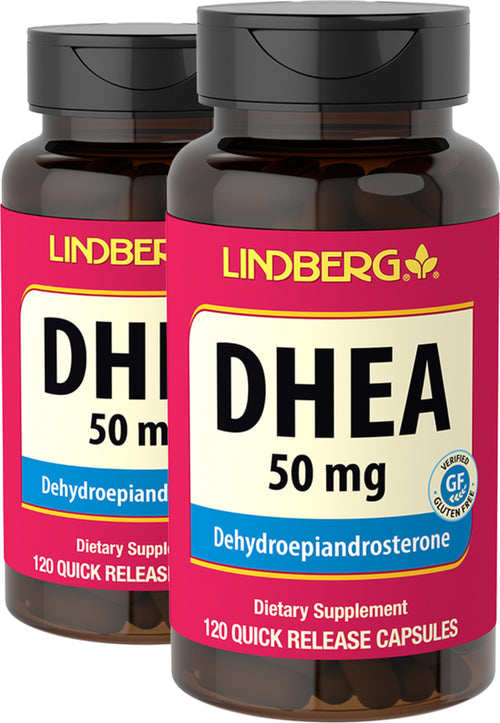 DHEA ,  50 mg 120 Gélules à libération rapide 2 Bouteilles