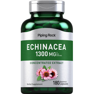 Echinacea, 1300 mg (per serving), 180 Vegetarian Capsules