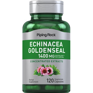 Echinacea Goldenseal, 1400 mg (per serving), 120 Vegetarian Capsules Bottle