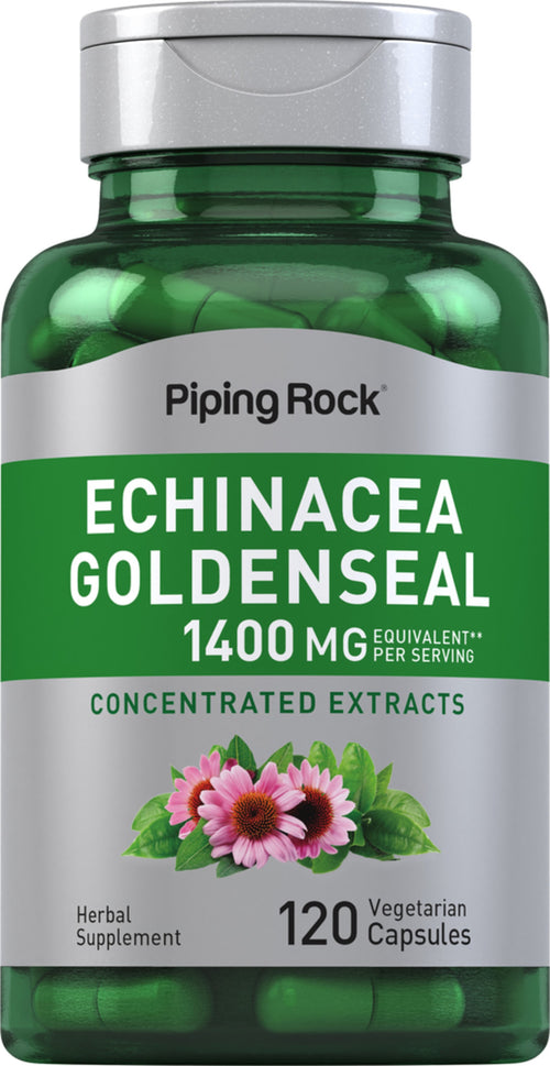 Echinacée Hydraste du Canada 1400 mg (par portion) 120 Gélules végétales 