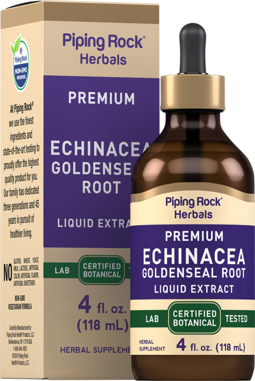 Echinacea & Goldenseal Liquid Extract Alcohol Free, 4 fl oz (118 mL) Dropper Bottle