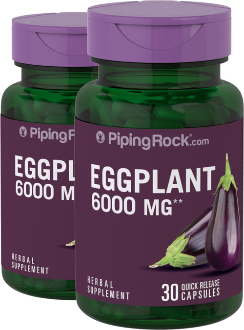 Eggplant Extract, 6000 mg, 30 Quick Release Capsules, 2  Bottles