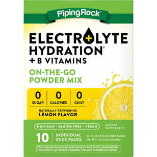 Hidratare cu electroliți + vitamine B (lămâie răcoritoare în mod natural) 10 Pachete