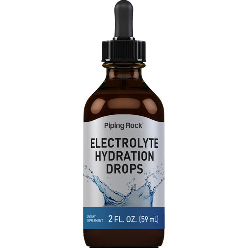 Gouttes d'hydratation aux électrolytes 2 onces liquides 59 mL Compte-gouttes en verre 