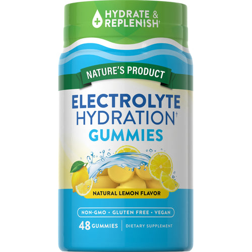 Electrolyte Hydration (Natural Lemon), 48 Vegan Gummies