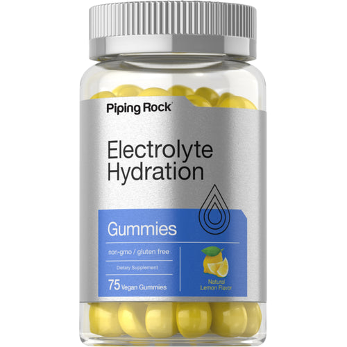 Hydratation aux électrolytes (citron naturel), 75 Gommes végans