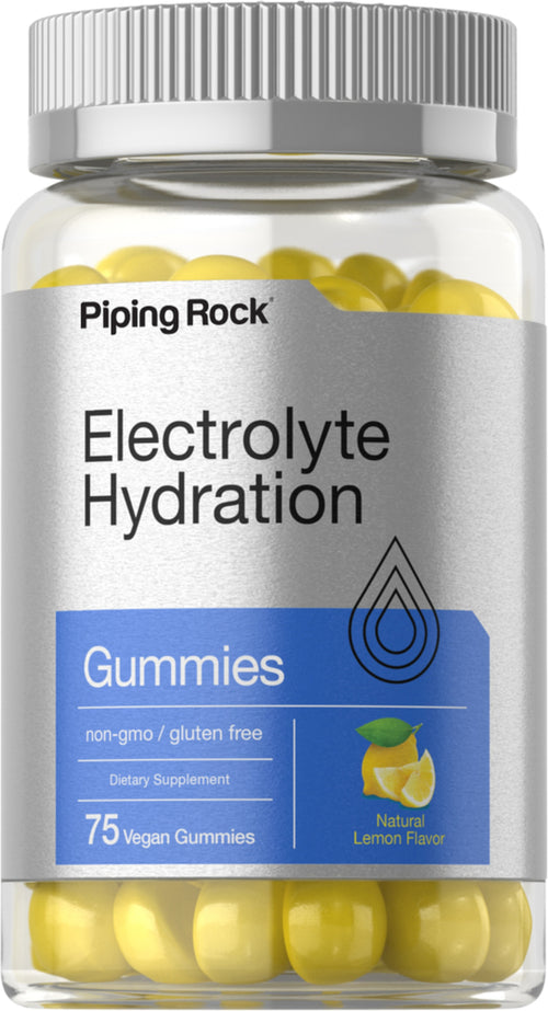 Hydratisering av elektrolyter (naturlig citron), 75 Gominolas veganas
