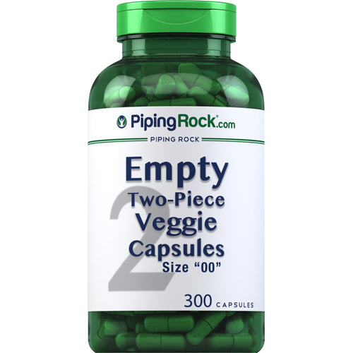 Empty Veggie Capsules "00", 300 Quick Release Capsules