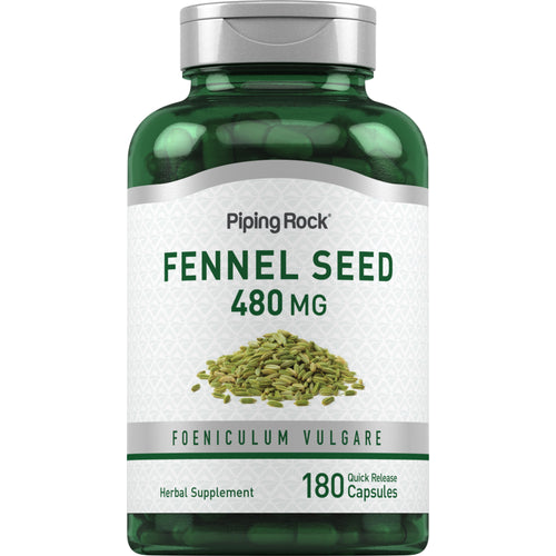 Fennel Seed, 480 mg, 180 Quick Release Capsules Bottle