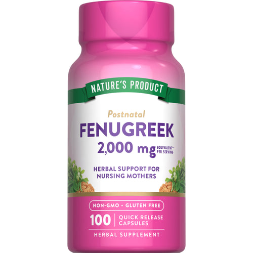 Fenugreek, 2000 mg (per serving), 100 Quick Release Capsules