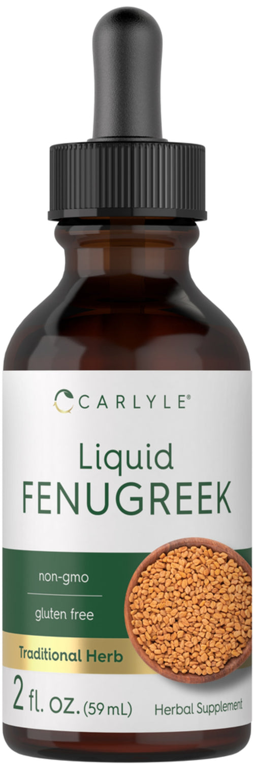 Fenugreek Liquid Extract Alcohol Free, 2 fl oz (59 mL) Dropper Bottle