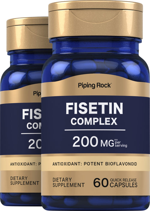 Fisetin Complex, 200 mg (per serving), 60 Quick Release Capsules, 2  Bottles