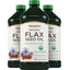 Flaxseed Oil (Organic), 16 fl oz (473 mL) Bottles, 3  Bottles