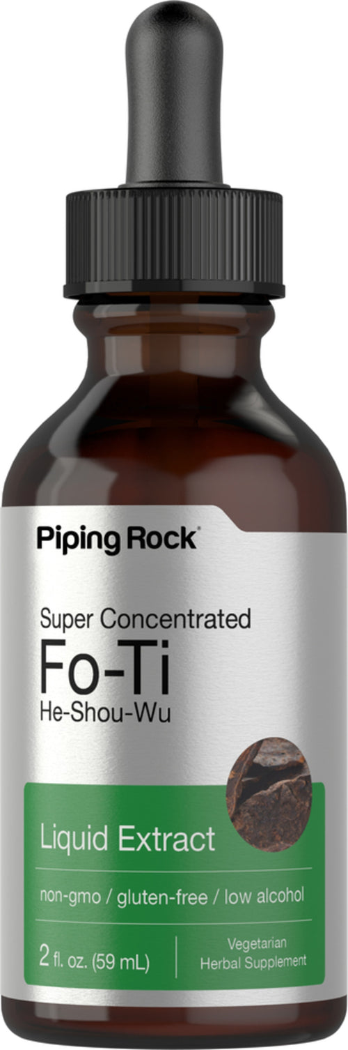 Flytende ekstrakt av konservert Fo-Ti-rot (Ho-Shou-Wu) 2 ounce 59 mL Pipetteflaske    