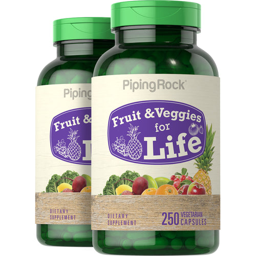 Fruit & Veggies for Life, 250 Vegetarian Capsules, 2  Bottles