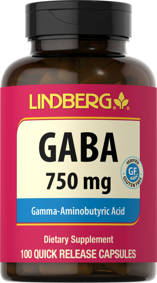 GABA (กรดแกมมาอะมิโนบิวทีริก) 750 mg 100 แคปซูลแบบปล่อยตัวยาเร็ว     