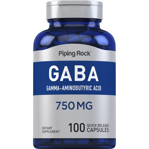 GABA (Gamma-Aminobuttersäure) 750 mg 100 Kapseln mit schneller Freisetzung     