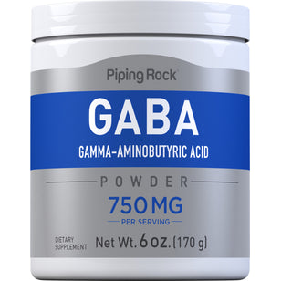 GABA en polvo (ácido gama aminobutírico) 6 oz 170 g Botella/Frasco    