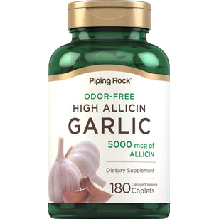 Garlic High Allicin Delayed Release (Odor Free), 500 mg, 180 Caplets Bottle