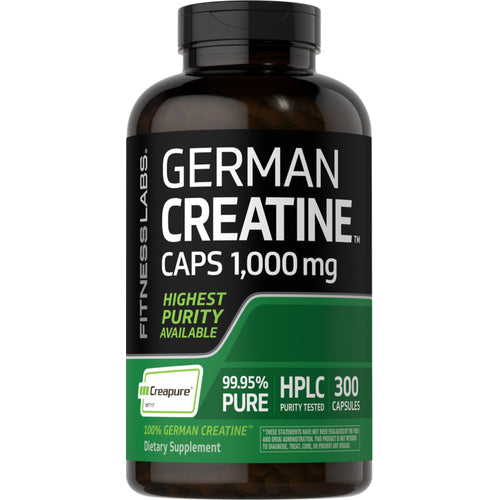 German Kreatin monohydrat (Creapure) 1000 mg 300 Kapslar     